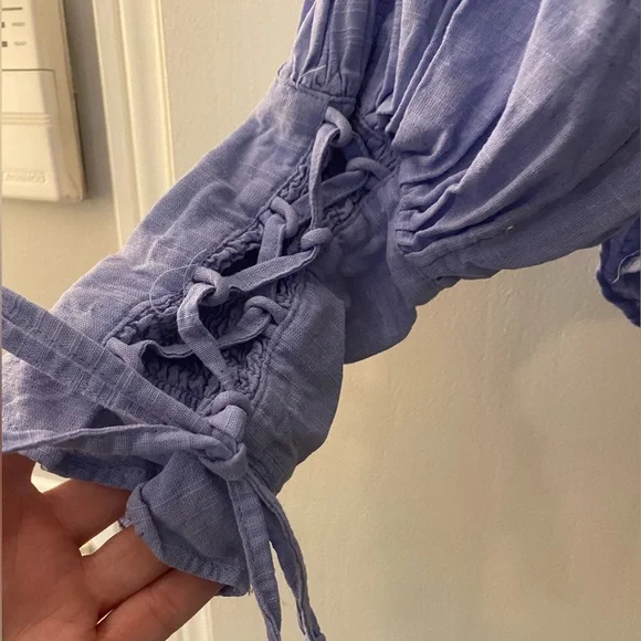 Free People Lavender Button-Up Blouse - Picture 5 of 10